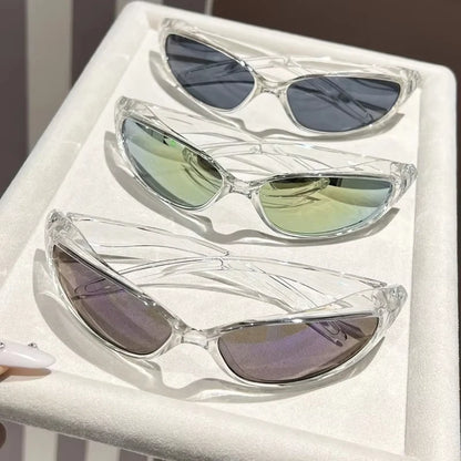New Y2K Sunglasses for Men and Women Sports Cycling Glasses Women Trendy Street Photography Sunglasses Men Fashion Shades