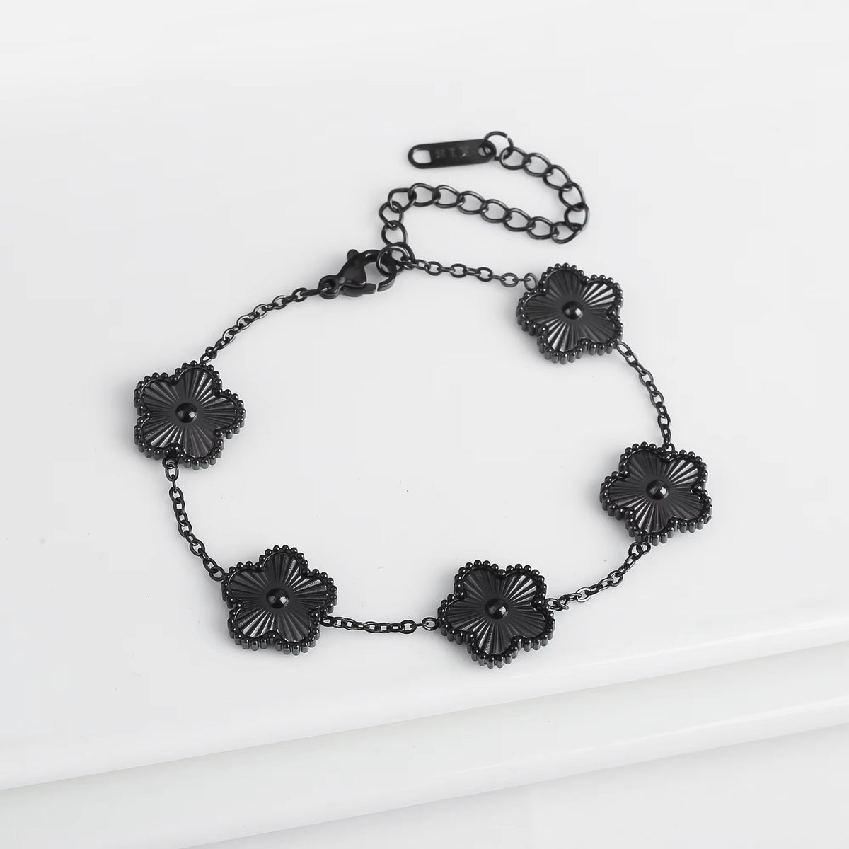 Classic Luxury Stainless Steel Bracelet Ladies Adjustable Five Flower Bracelets for Women New Fashion Jewelry Gifts Clover