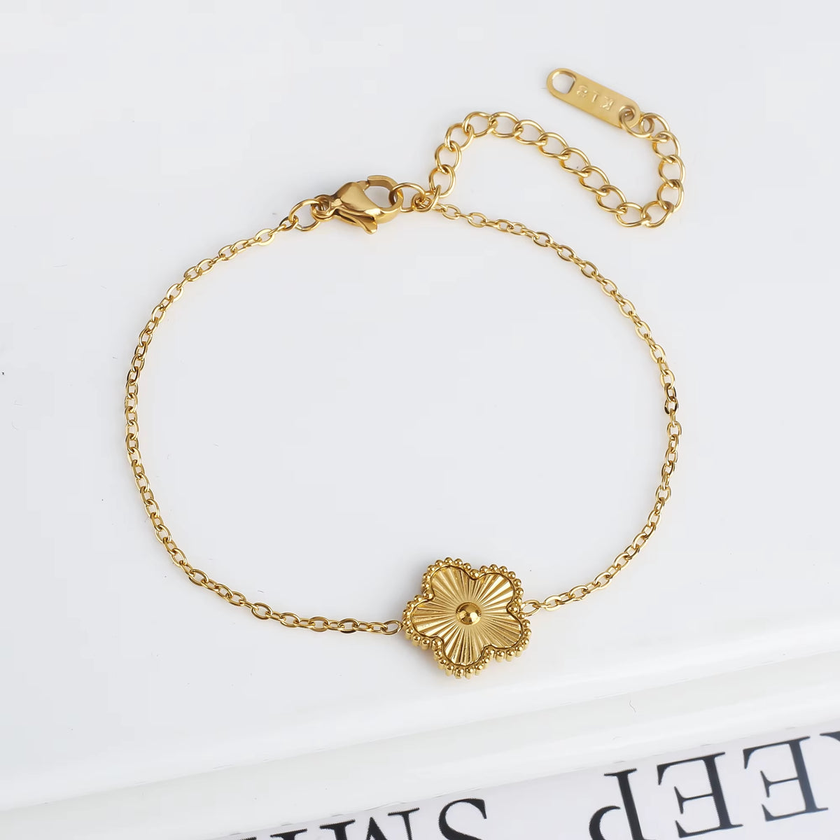 Classic Luxury Stainless Steel Bracelet Ladies Adjustable Five Flower Bracelets for Women New Fashion Jewelry Gifts Clover