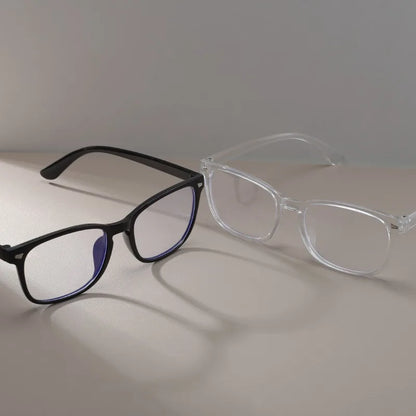 Stylish Unisex Vintage Square Frame Anti Blue Light Eyeglasses - Perfect for Computer Use