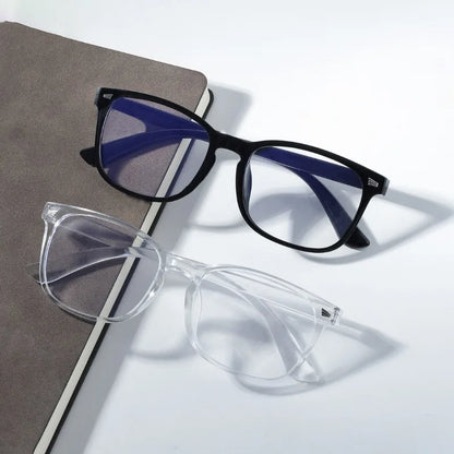 Stylish Unisex Vintage Square Frame Anti Blue Light Eyeglasses - Perfect for Computer Use