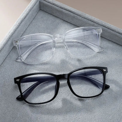 Stylish Unisex Vintage Square Frame Anti Blue Light Eyeglasses - Perfect for Computer Use