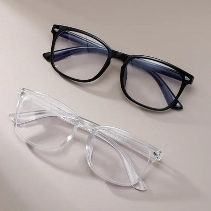 Stylish Unisex Vintage Square Frame Anti Blue Light Eyeglasses - Perfect for Computer Use